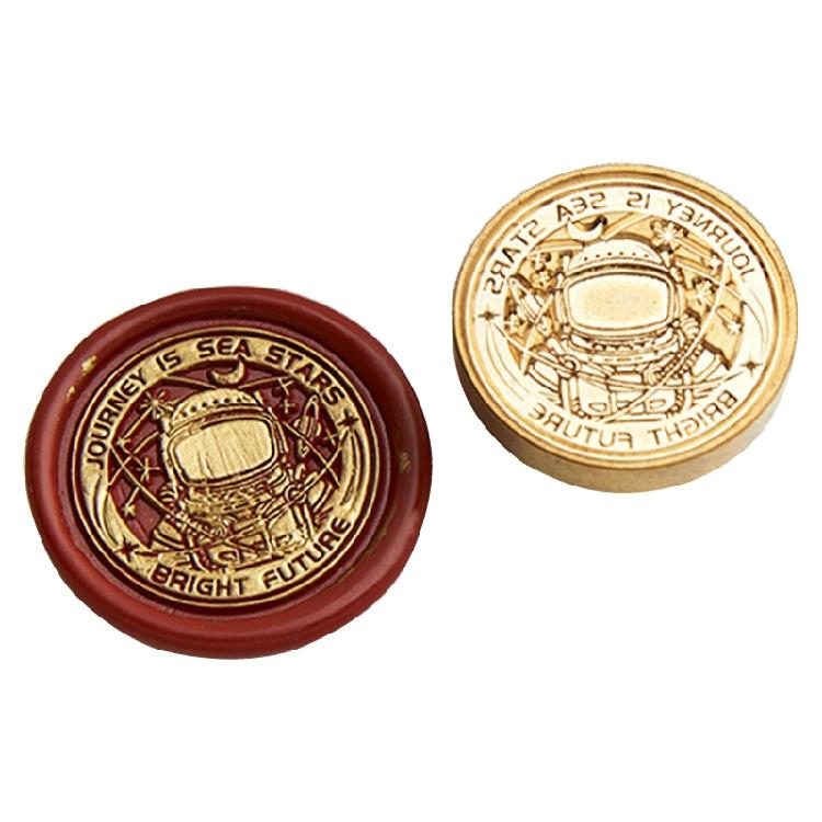 30mm Round Metal Seal Stamp for Invitation Scrapbooking Embellishment Metal Embossing Stamp Round Seal Stamp for Craft
