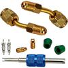 R410A Adapter Kit,R410A Refrigerant Hose Connector for Mini Split Adapter, 5/16 To 1/4 Coupler R410A Refrigerant Hose Adapter Connector Valve Core