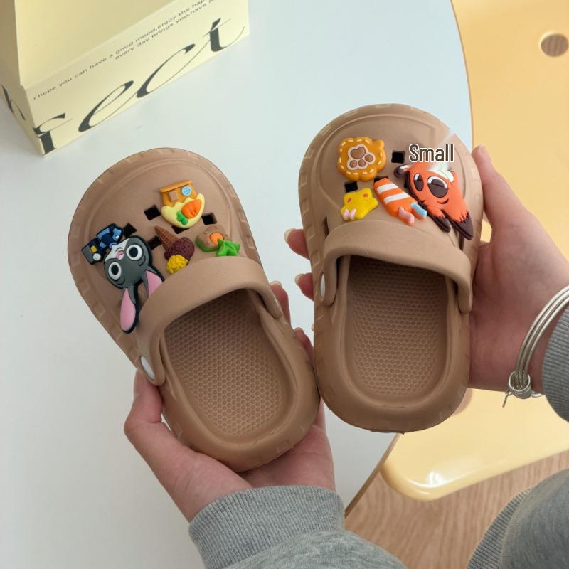 Kids' Crazy Animal Crocs - City Beach Closed-Toe Non-Slip Sandals for Boys & Girls