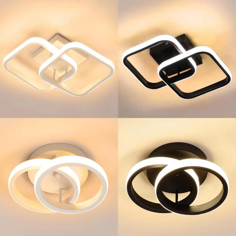 Luz de Teto LED Moderna Dimerizável para Sala de Estar Quarto Sala de Estudo Decoração de Casa Luminária Plafon Lustre Lâmpada Profissional