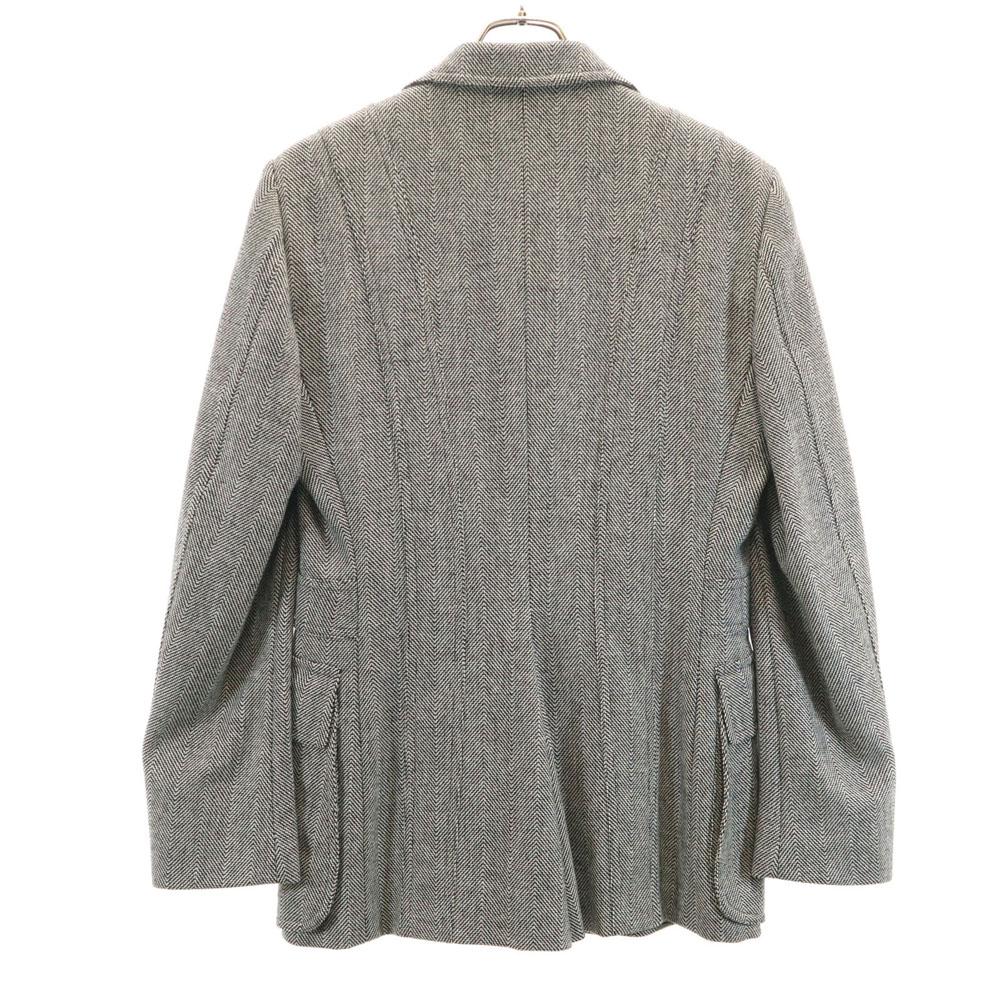 GUCCI Made in Italy Wool Blend Herringbone tailored jacket 44R gray Men's Used