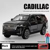 1/32 Scale Cadillac Escalade Off-road Vehicle Simulation Diecast Metal Alloy Model Car Sound Light Pull Back Collection Toy Gifts