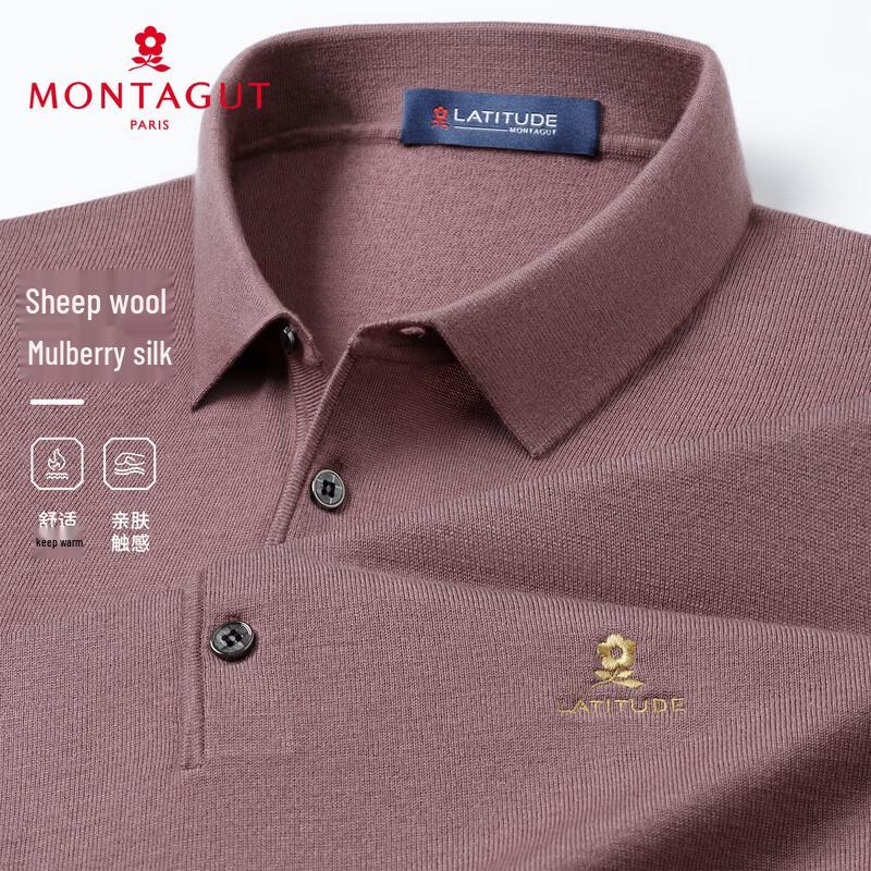 MONTAGUT Men's Embroidered Silk-Blend Merino Wool Sweater