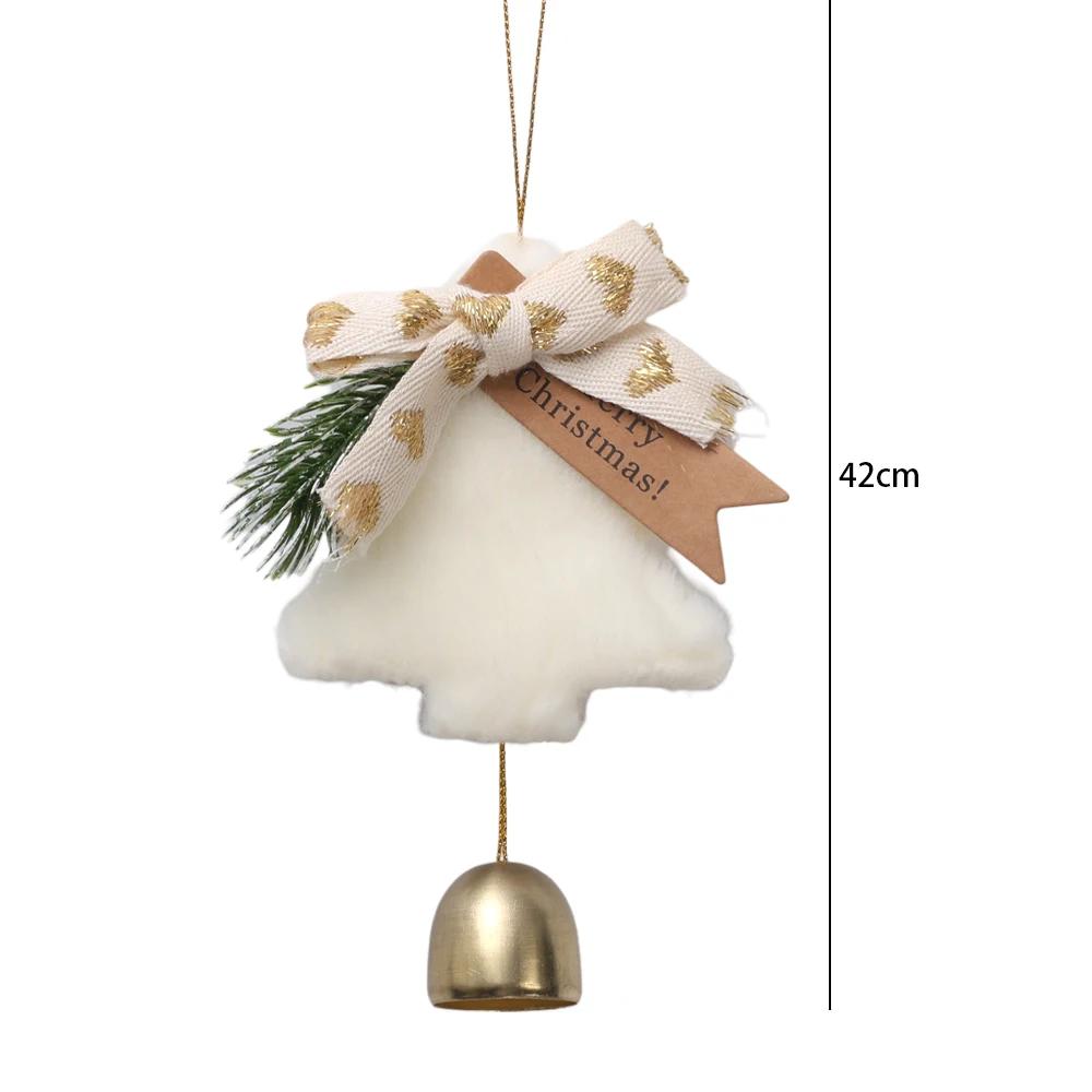 

10 шт. Рождественский колокольчик-подвеска из фетра, украшения для подвешивания в салоне автомобиля, DIY, Рождество, Новый год, вечеринка, товары для украшения дома, подарки 1Pc бежевый