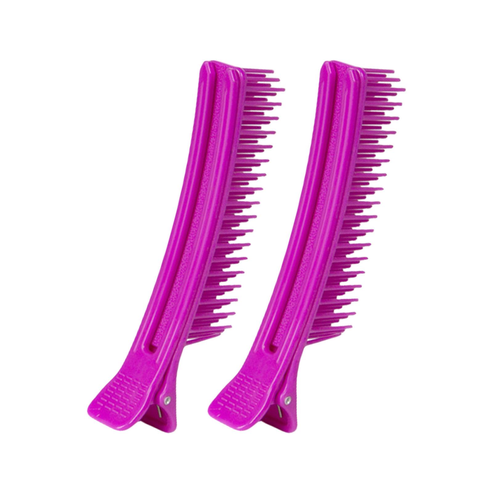 

2 шт. Затискачі для волосся для укладання, секціонування, перукарські затискачі, затискачі для укладання волосся, затискачі для стрижки волосся, затискачі для секціонування волосся S фіолетовий