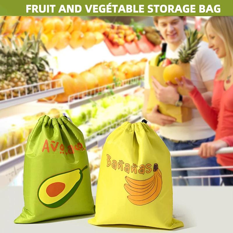 Fruit Vegetable Freshkeeping Bag Banana Storage Bag Vegetable Preservation Anti Ripening Insulated Drawstring Reusable