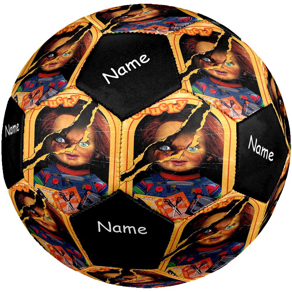 Custom Name Chucky Theme Size 5 Soccer Ball, Suitable for Both Indoor and Outdoor Matches, a Gift Suitable for Everyone.