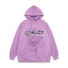 Sp5der Hoodie Unisex Oversized Cotton Pullover With Foil Letter Print Fall Casual Streetwear