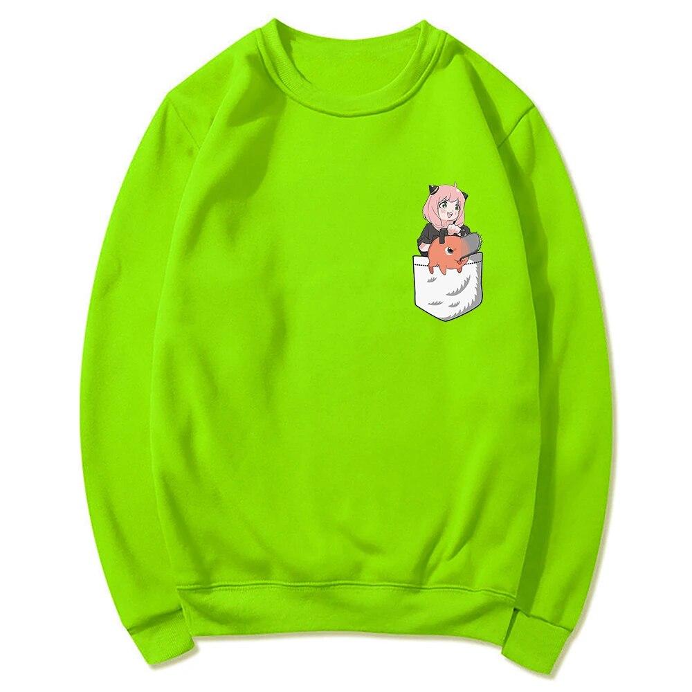 Cute Anya and Pochita Classic Hoodie Hoodies Winter Anime SPY X FAMILY Women Spring/Autumn Unisex Sweatshirt Harajuku Sudaderas Unisex