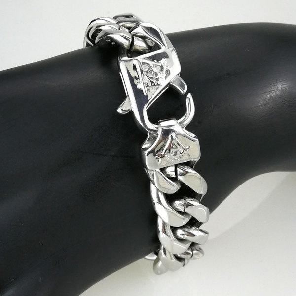 Masoneria Masoński łańcuch masoński Bransoletka ze stali nierdzewnej Kolor srebrny dla mężczyzn i kobiet