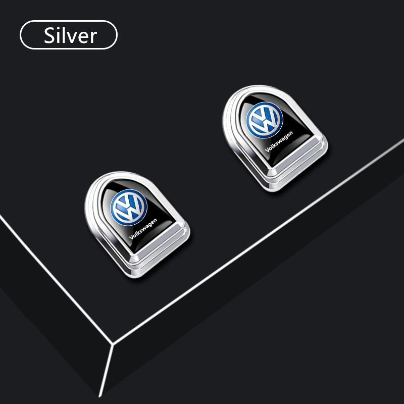 O6GGT-VW New 2PCS 3D matel Car Holder Wall Hooks Hanger Clip For VW Volkswagen Golf Polo Passat Touran Jetta accessories Sticker