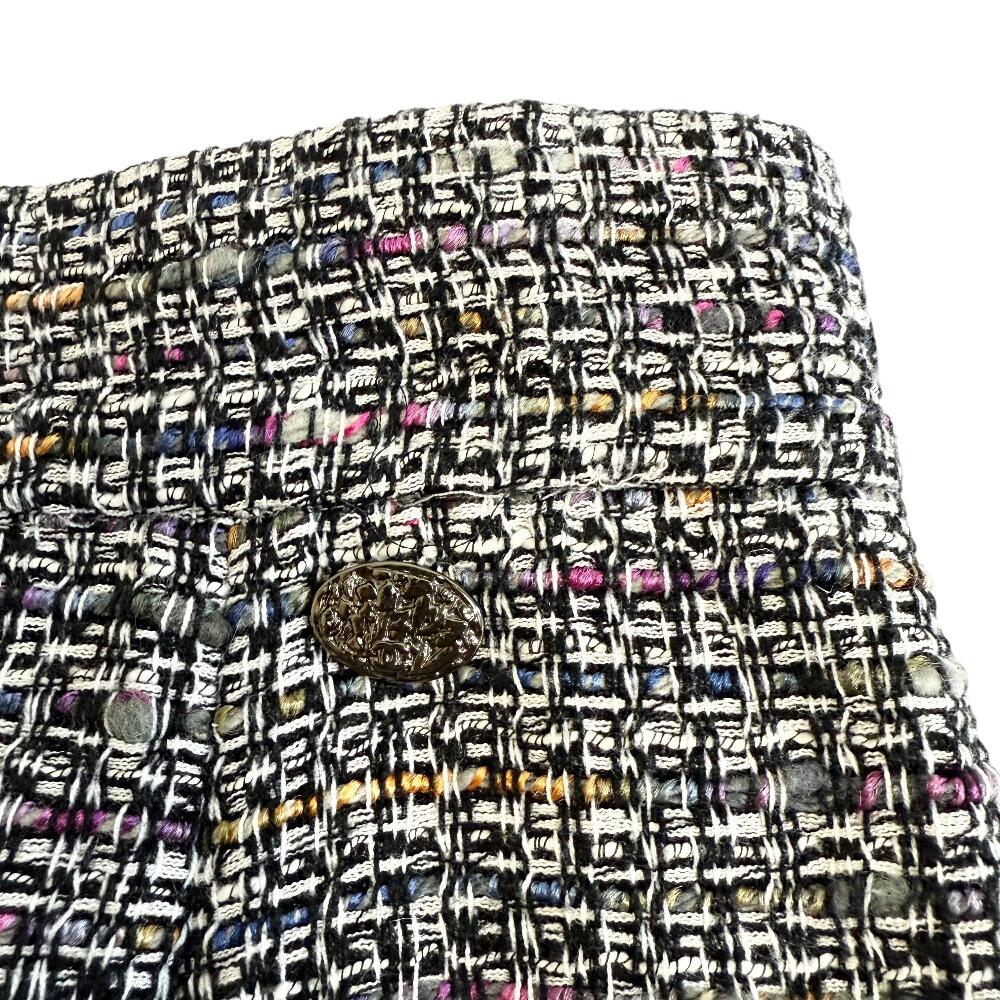 CHANEL P41038V29665 wool acrylic skirt gray acrylic Used