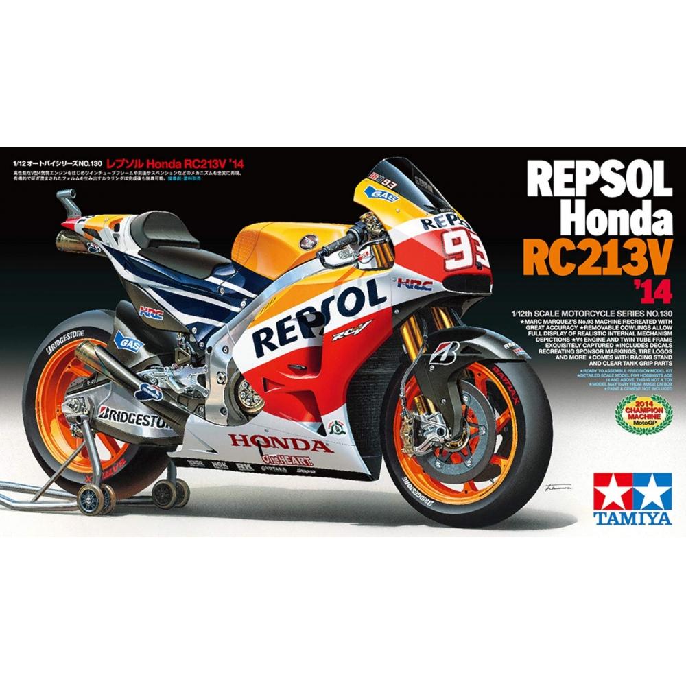 Мотоцикл Tamiya 112 серии № 130 Repsol Honda RC213V 14 14130 — фото 7