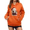 Women's Winter Christmas Printed Pullover Hooded Sweatshirt Fleece Long Sleeve Sweatshirt