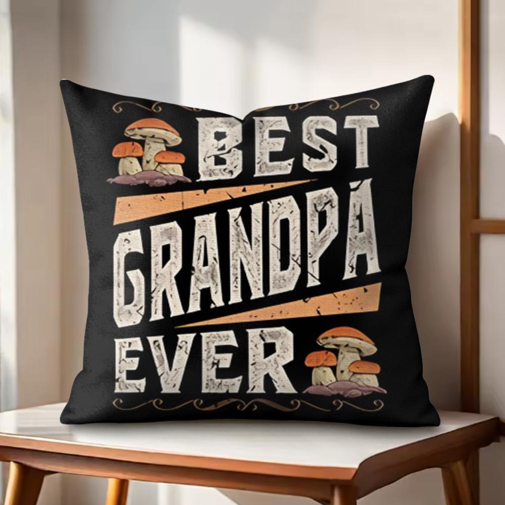 Best Grandparents Ever Cushion Cover Natural Linen Organic Fabric DoubleSided Printing Couch Pillow Covers Home Decor