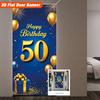 Happy Birthday Door Curtain Flatp Rinting Elegance Message Home Decor