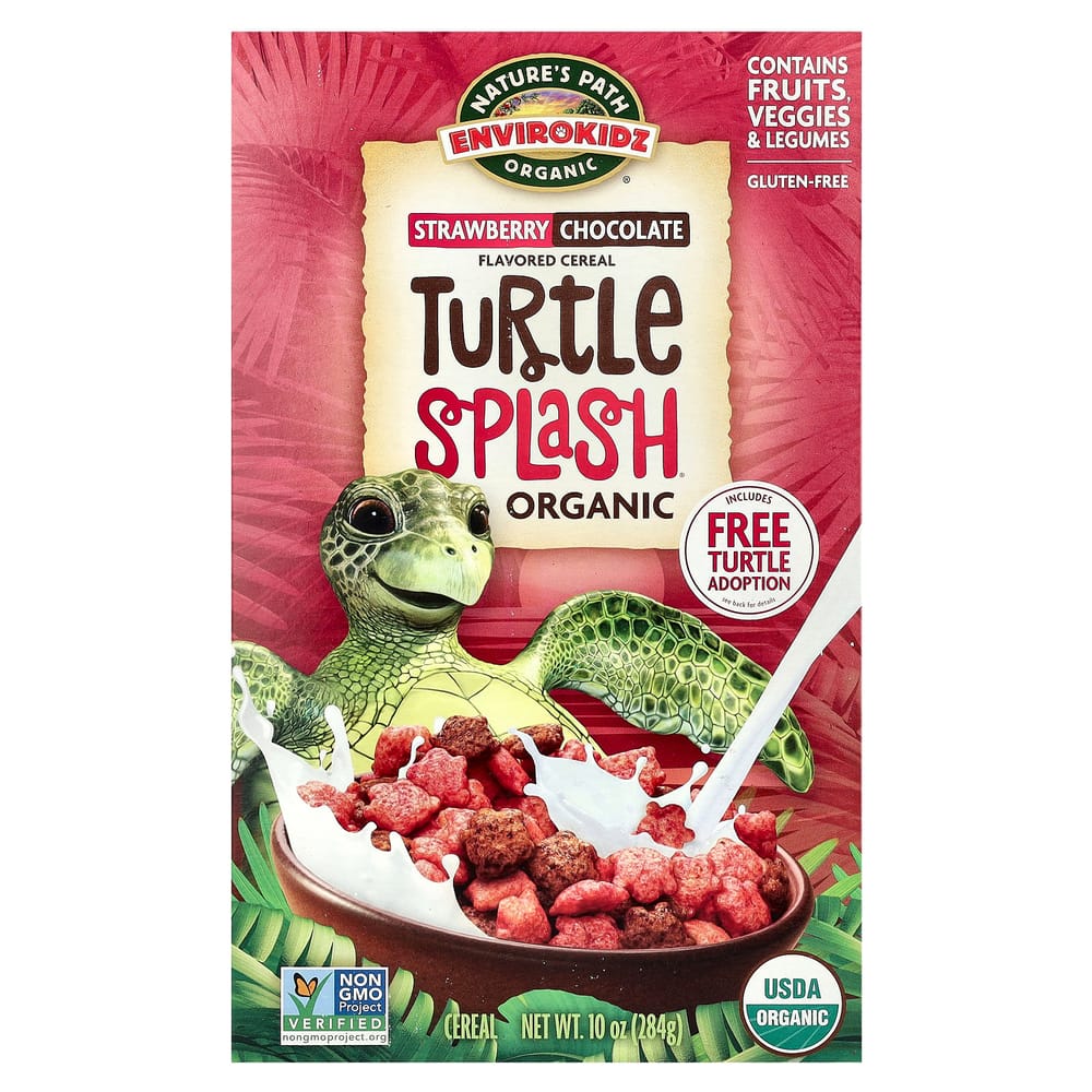 Natures Path Turtle Splash Strawberry Chocolate Cereal 284g