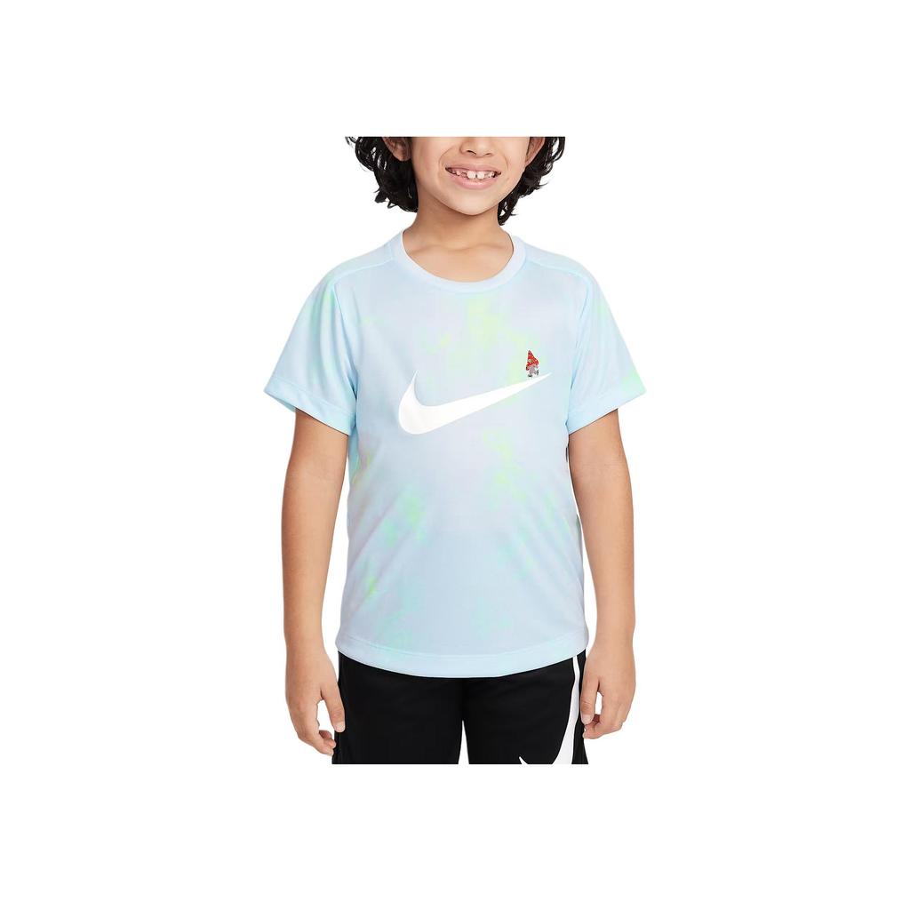 Nike Dri-Fit Comfortable Breathable Quick-Dry Short Sleeve T-Shirt Kids Tops Football-Grey II6478-085
