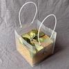 Square Handwoven Bamboo Gift Basket with Lid - High-end Candy Box and Wedding Favor