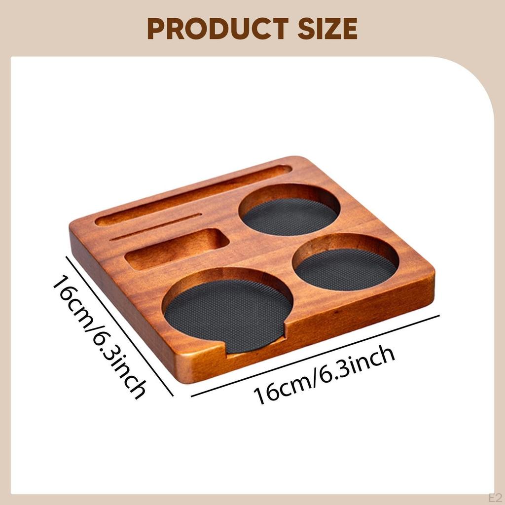 Espresso Tamping Station, Wood Tamper Coffee Holder, Machine Accessories