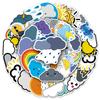50 Weather Doodle Cartoon Stickers: Waterproof, DIY Rewards for Kids' Water Bottles & Suitcases