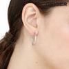 Volume One-Touch Silver Earrings Gisvee029