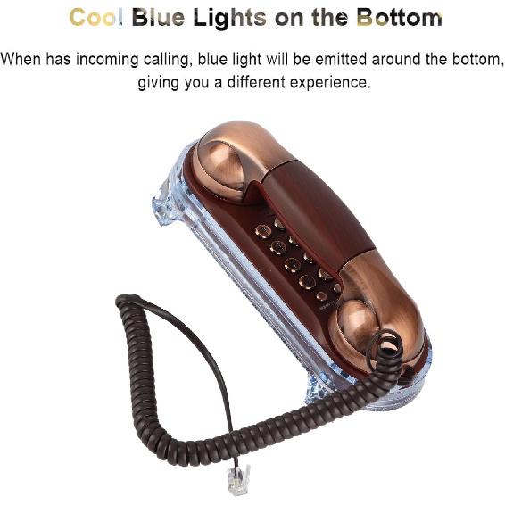 Retro Telephone Fashion Vintage Antique Corded Telephones Land Line for Home Office Hotel, etc