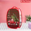 1Pcs Santa Claus Pop-Up Laundry Hamper Expandable Mesh Hamper Basket for Room Bedroom Bathroom Organization Contemporary Storage