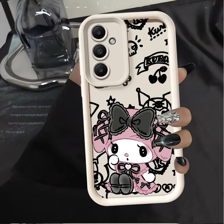 Case for Samsung Galaxy A56 A55 A25 A26 A21s A35 A52 A54 A73 A32 A22 A36 A24 Phone Cover Sanrio Cool Kuromi