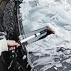 Telescopic Snow Shovel Brush for Car Windows and Roof, Easy-to-use Multifunctional De Icing and Snow Scraping Tool