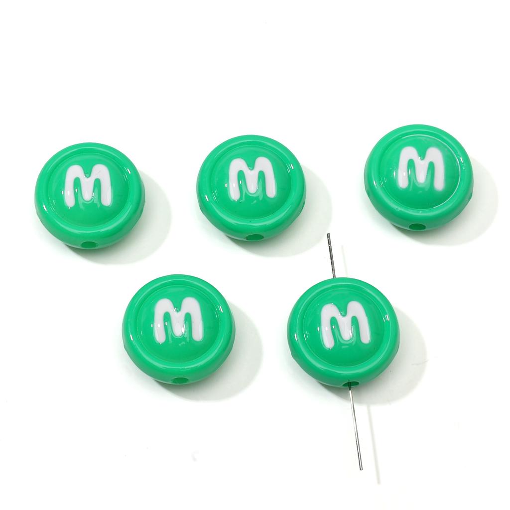 Double Sided Biscuit Charms Enamel M Drip Design for DIY Jewelry 2 or 10 Pcs