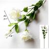 4 Pcs Rose Artificial Silk Lisianthus Fake Real Touch Flower with Long Stem Faux White Peonies Bouquet for Wedding Party Home Indoor Decor Flower