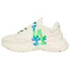 MLB Big Ball Chunky A Aurora Monogram Los Angeles Dodgers Leather Trendy Non-Slip Increased Height Low-Top Dad Shoes Unisex sneakers 3ASHBOR3N-07WHS