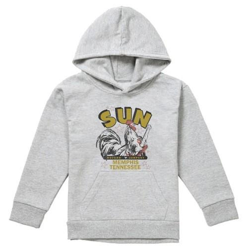 Sun Records Childrens/Kids Rockabilly Rooster Heather Hoodie