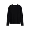 Fashionable Women's Slimming Knit Wool Sweater - Comfortable, Skin-Friendly, Solid Color, Round Neck, Base Layer.
