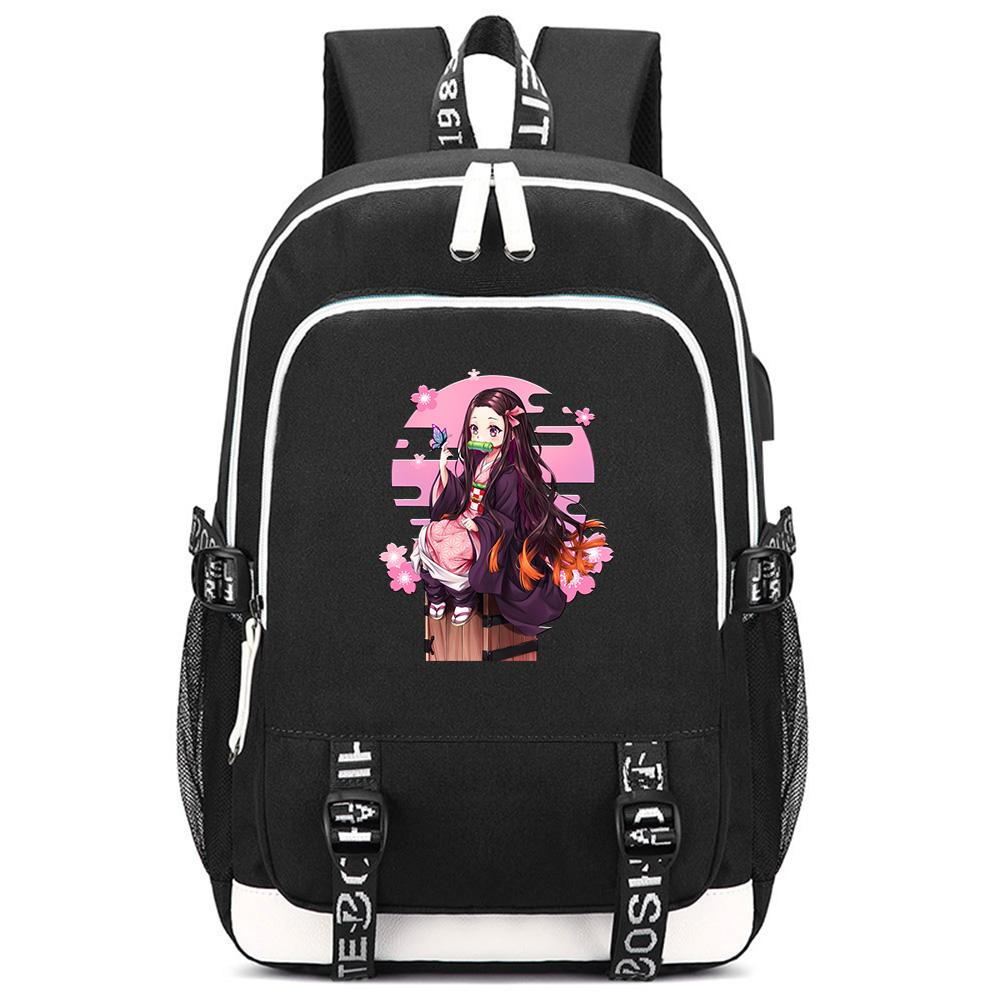 Süßer Cartoon Dämonentöter Aufdruck Rucksack Große Kapazität Schultasche Student Schultasche Outdoor Laptop Reisetasche Geschenk