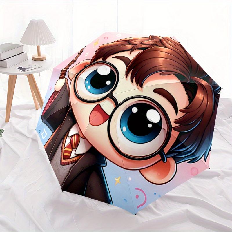 

1pc Harry Potter Wizard s Automatic Open/CloseUmbrella-CuteUmbrella with Cute Design, Portable 3-Fold Compact Umbrella for Men & Women, Vale