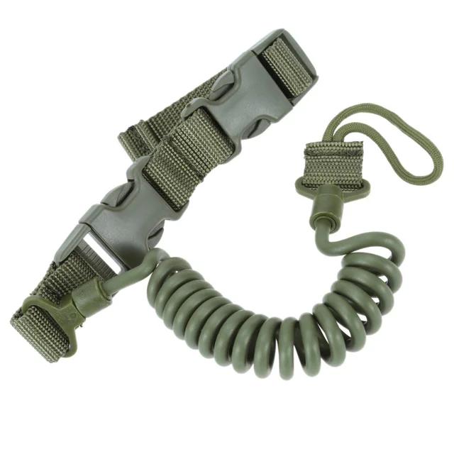 1PC Tactical Lanyard Multi-purpose Spring Lanyard Pistol Secure Lanyard Rifle Sling Strap Shooting Hunting Gun Accessories