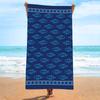 Tropical Dream Letter Print Beach Towel Polyester Green Palm Leaves Quick Dry Bath Towels Summer Vacation Pool Sandproof Blanket