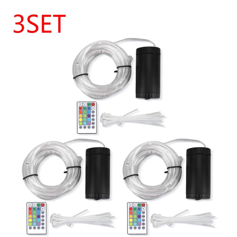 1-5Set LED Bike Wheel Lights Remote Control Safety Warning Tire Strip Light 2 Meters 20 Lights 16 Colors for Bike Night Riding