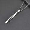 Retractable Square Toothpick Necklace Adjustable Length Metal Pocket Toothpick  Camping Tool