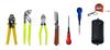 TSUNODA TS-E02S 8-Piece Electrician Skills Test Tool Set (Small Crimping Tool)