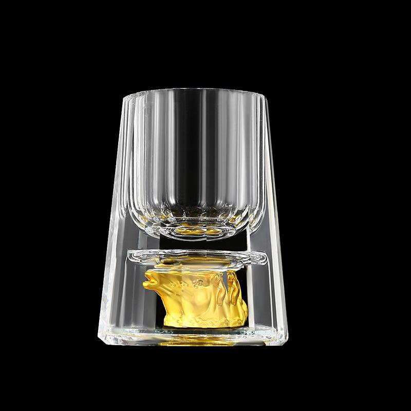 Zodiac Crystal Glass Spirit Glass Wine Dispenser 12 Small Wine Glasses Household Party One Cup Simple