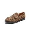 Belle Texture Loafers Women's 2025 Autumn New Genuine Leather Flat Heel Penny Loafers