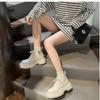 thick-soled white short Martin boots spring and autumn single boots 2025 new trendy cool ins British style thin short boots
