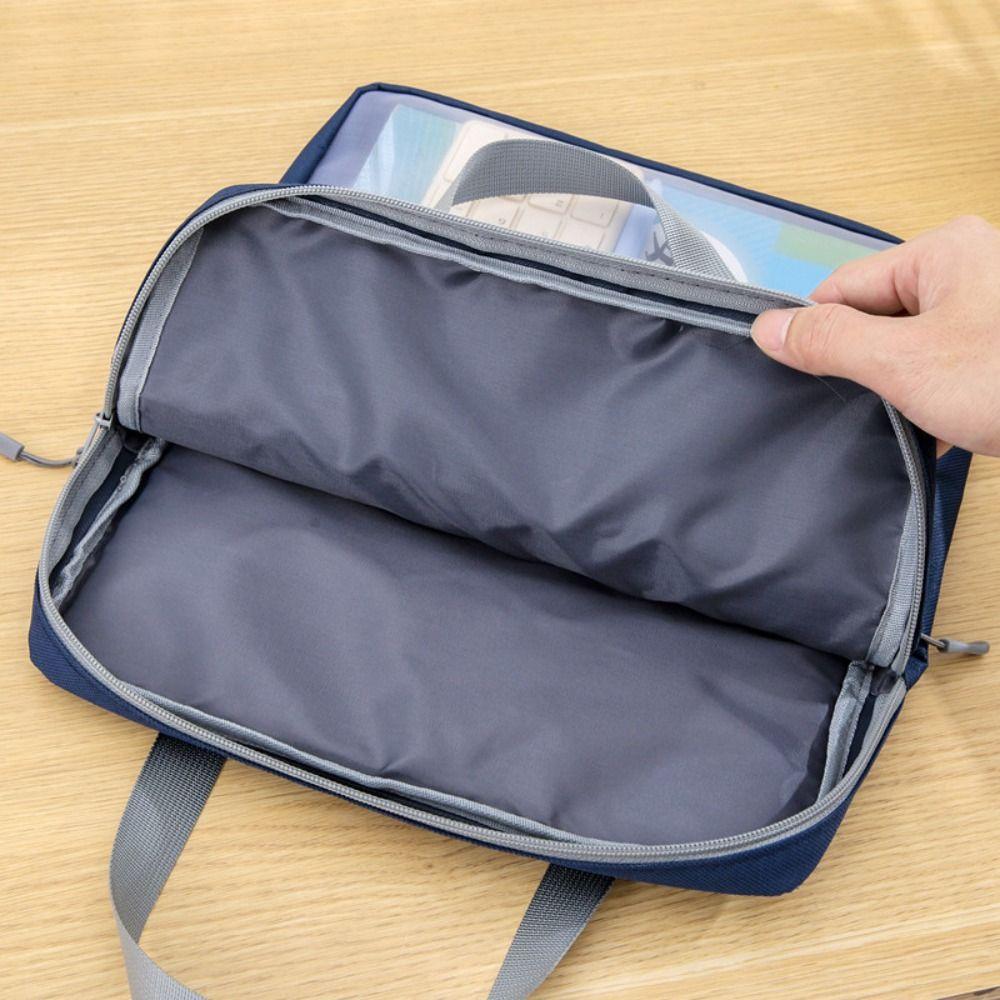Oxford cloth File Bag A4 Data Storage Bag New Zipper Pouch Bag  School Office Supplies