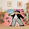 Monopoly Dollar Rich Game Cartoon Flannel Blanket Soft Warm Throw Blanket for Bedroom Living Room Bed Travel Camping Picnic
