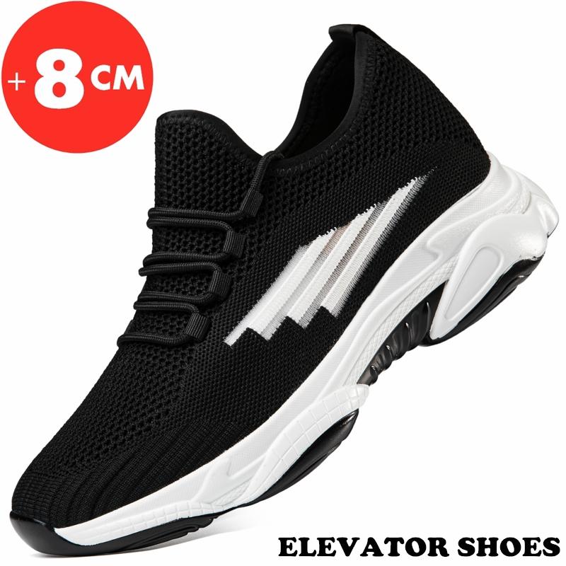 

Мужская обувь на платформе Модная уличная повседневная обувь Кроссовки Обувь для увеличения роста для мужчин Стелька для увеличения роста 8 см Обувь на платформе 37 чёрный