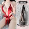 Domila Sexy Underwear Lace Temptation Transparent Hollow Sexy Onesie Women's Hot Open Uniform Suit