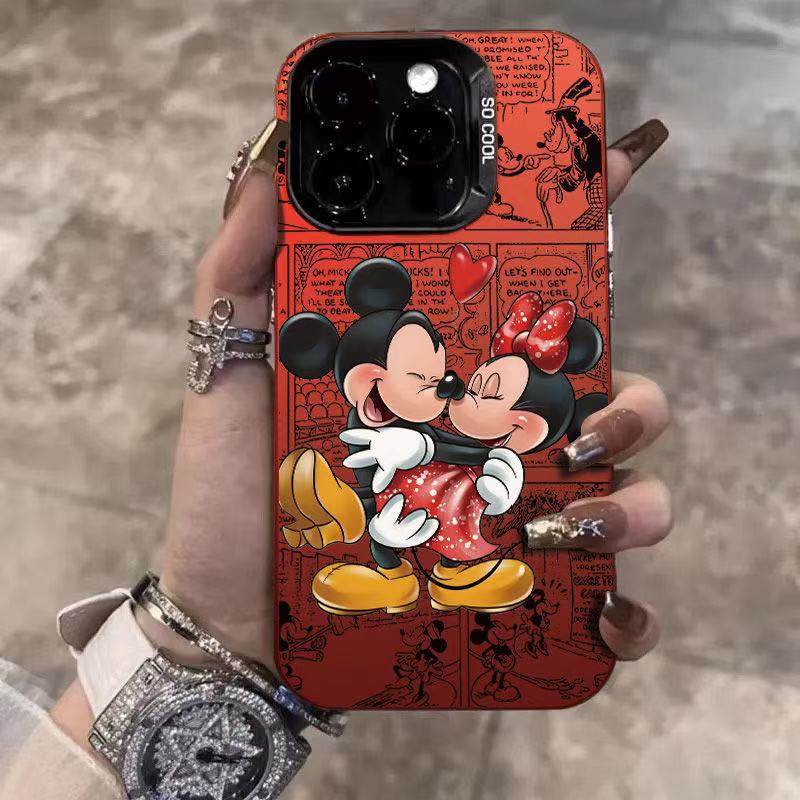 Couple Mickey Applicable Apple 16Promax Mobile Phone Case Personalized Vitality Case iPhone15/14/13 Europe and America 12